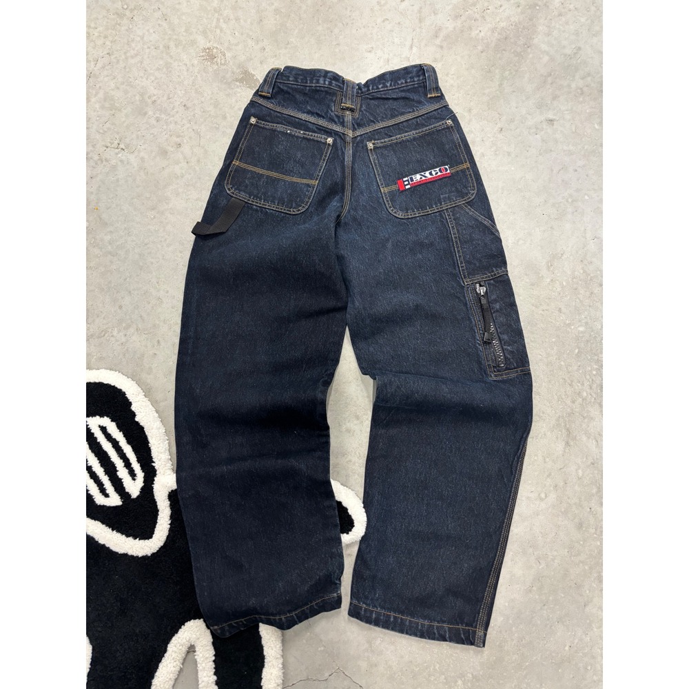 Vintage Exco Sport Technology Baggy Carpenter Jeans Dark Wash Wide Leg 26 - Picture 5 of 8